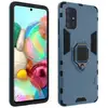 Image de Coque pour Samsung Galaxy A51 Bi-matière Bague Support Vidéo Bleu nuit - Neuf