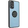 Image de Coque pour Samsung Galaxy A32 Bi-matière Bague Métallique Support Vidéo Noir - Neuf