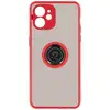 Image de Coque pour iPhone 11 Antichoc avec Anneau Magnétique Rotatif Rouge - Neuf