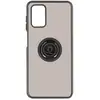 Image de Coque pour Samsung Galaxy A03S Bi-matière Bague Métallique Support Noir - Neuf