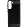 Image de Coque pour Samsung Galaxy S21 FE Renforcée Souple Carbone Effet Brossé Noir - Neuf