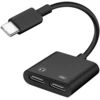 Image de Avizar, adaptateur audio et de charge (USB-C vers 2x USB-C), noir
