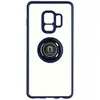 Image de Coque pour Samsung Galaxy S9 Bi-matière Bague Métallique Support Vidéo Bleu - Neuf