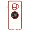 Image de Coque pour Samsung Galaxy S9 Bi-matière Bague Métallique Support Vidéo Rouge - Neuf
