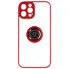 Image de Coque pour iPhone 14 Pro Max Bi-matière Bague Métallique Support Vidéo Rouge - Neuf