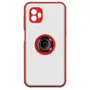 Image de Coque pour Samsung Galaxy Xcover 6 Pro Bi-matière Bague Métallique Support Vidéo Rouge - Neuf