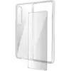 Image de Coque pour Galaxy Z Fold 4 Silicone Gel et Film Verre Trempé 9H Transparent - Neuf