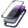 Image de Coque pour iPhone 14 Pro Antichoc Dos Plexiglas et Avant Polymère Bleu - Neuf