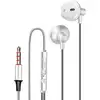 Image de Écouteurs Nylon Tressé Intra-auriculaires Jack 3.5mm Kit mains libres Blanc - Neuf
