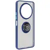 Image de Coque pour Xiaomi Redmi A3 Bague Métallique Fonction Support Bleu nuit - Neuf