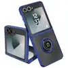 Image de Coque pour Galaxy Z Flip 6 Antichoc avec Bague Support Magnétique Bleu - Neuf