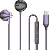 Image de Bolaris, écouteurs semi-intra-auriculaires USB-C avec télécommande modèle Jupiter, violet