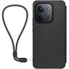 Image de Étui Portefeuille pour Redmi 15C avec Dragonne Amovible Noir - Neuf