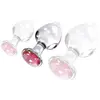 Image de Bouchons d'oreille en verre avec incrustations de verre de diamant, pour hommes, 7,5 x 3,4 cm
