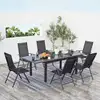 Image de Concept-usine - Table De Jardin Et 6 Chaises En Aluminium Gris Ravenne