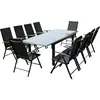 Image de Concept-usine - Table De Jardin Et 10 Chaises En Aluminium Gris Ravenne