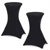Image de Lot De 2 Housses Noires Pour Table Haute Pliante 105 Cm