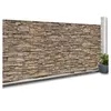 Image de Idmarket - Brise Vue Occultant 1,5 X 10 M Motif Pierre Marron 160 Gr/m²