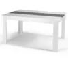 Image de Idmarket - Table À Manger Rectangle Georgia 6 Personnes Blanche Et Grise 140 X 90 Cm