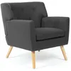 Image de Idmarket - Fauteuil Scandinave Liv En Tissu Gris Anthracite