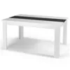 Image de Idmarket - Table À Manger Rectangle Georgia 6 Personnes Blanche Et Noire 140 X 90 Cm