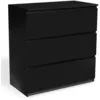 Image de Idmarket - Commode 3 Tiroirs Tomi 78 Cm Bois Noir