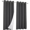 Image de Idmarket - Lot De 2 Rideaux Thermiques Gris Anthracite 135x240 Cm
