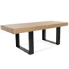 Image de Idmarket - Table À Manger Rectangle Phoenix 8 Personnes Bois Et Noir 200 Cm