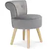 Image de Fauteuil Crapaud En Velours Gris