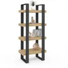 Image de Idmarket - Etagère 4 Niveaux Phoenix Bois Et Noir