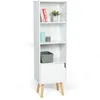 Image de Idmarket - Bibliothèque Étagère De Rangement Colonne Emmie Scandinave Blanc