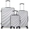 Image de WAVE PARIS - Lot de 3 - Valise Grand format, valise weekend et valise cabine XXS DANUBE