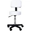 Image de Homcom   Tabouret De Salon Réglable 43-55 Cm   Dossier Pivotant 360°   Confort Optimal Avec Rembourrage Mousse   Mobilité Avec Roulettes