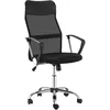 Image de Homcom   Fauteuil De Bureau Ergonomique Noir   Dossier Réglable Et Pivotant   Rembourrage Mousse Haute Densité   Tissu Maille Respirant