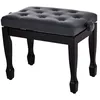 Image de Homcom - Banquette Piano Tabouret Siege Hauteur Reglable Noir Bois Revêtement Synthétique