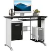Image de HOMCOM Bureau informatique design en mdf 100 L x 52 I x 75H cm noir et blanc