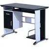 Image de Homcom - Bureau Informatique Design En Mdf 100 L X 52 I X 75h Cm Noir Et Blanc