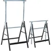Image de Homcom - Lot De 2 Tréteaux Pliables Télescopiques Hauteur Réglable 80-130 Cm Noir