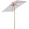 Image de Outsunny Parasol de jardin extrieur Parasol rectangulaire inclinable bois polyester haute densit 2L x 1,5l x 2,3H m crme