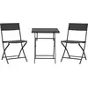 Image de Outsunny Ensemble Meubles de Jardin Design Table carré et chaises Pliables résine tressée Imitation rotin Marron