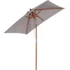 Image de Outsunny Parasol de jardin extrieur Parasol rectangulaire inclinable bois polyester haute densit 2L x 1,5l x 2,3H m gris clair