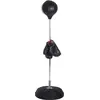 Image de HOMCOM Sac de Frappe sur Pied Punching ball sur pied réglable en hauteur 126-144 cm avec gants, pompe et base de lestage pour enfants et débutants noir