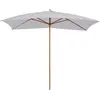 Image de Outsunny Parasol droit rectangulaire Parasol de jardin grande taille grande taille dim. 3L x 2l x 2,5H m blanc