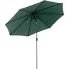 Image de Outsunny Parasol de jardin extrieur Parasol droit inclinable ? 3 m en mtal Rond Polyester 180g/m? manivelle inclinable Vert