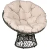 Image de Outsunny   Fauteuil Papasan Pivotant 360° En Résine Tressée   Coussin Moelleux En Polyester   Dimensions 97x87x90cm   Résistant Aux Uv Et À La Pluie