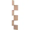 Image de Homcom - Tagère D'Angle Étagère De Rangement Design Contemporain Zig Zag 20l X 20l X 126h Cm 5 Niveaux Panneaux De Particules Chêne Clair
