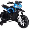 Image de HOMCOM Moto électrique pour Enfants de 3-6 ans 25 W 6 V 3 Km/h Effets Lumineux et sonores roulettes Amovibles Charge max. 30 kg Bleu
