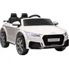 Image de HOMCOM Voiture électrique enfant véhicule électrique enfant Audi TT RS 12 V 30 W V. Max. 3 Km/h télécommande 2,4G Effets sonores + Lumineux Blanc