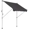 Image de Outsunny Store banne manuel rtractable 2L x 1,5l x 1,7-2,8H m inclinaison rglable installation rapide store banne sans per?age pour balcon mtal aluminium polyester gris