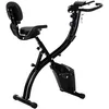 Image de Homcom - Vélo D'Appartement Pliant 8 Niveaux De Résistance Magnétique Dossier Selle Réglable Poignées Ergonomiques Écran Lcd Multifonction Suspensions Support Tablette Acier Noir